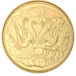 天皇陛下御在位60年記念10万円金貨